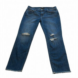 Else Denim Distressed Jeans - Dark Wash - Slim Boyfriend Fit - Size 31